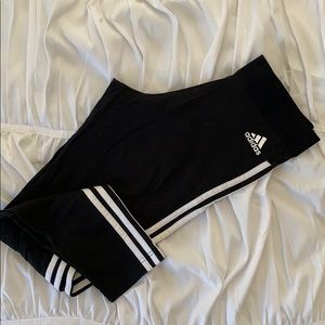 Adidas Black Cotton Leggings - women’s Medium